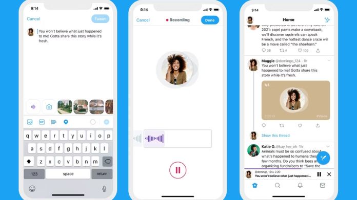tweet with voice